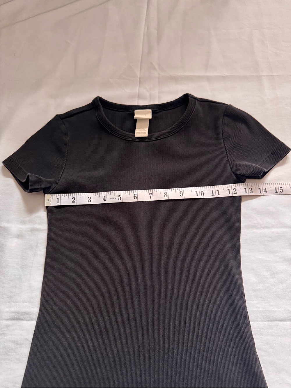 H&M Black Short-Sleeve Ribbed Tee - Picture 5 of 6